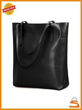 Vintage Genuine Leather Tote Shoulder Handbag